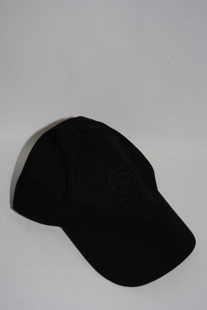 black Saint Laurent Baseball Cap, Brim length: ~2.75–3 inches Crown height: ~4.5 inches Size range: Adjustable (fits S–L)