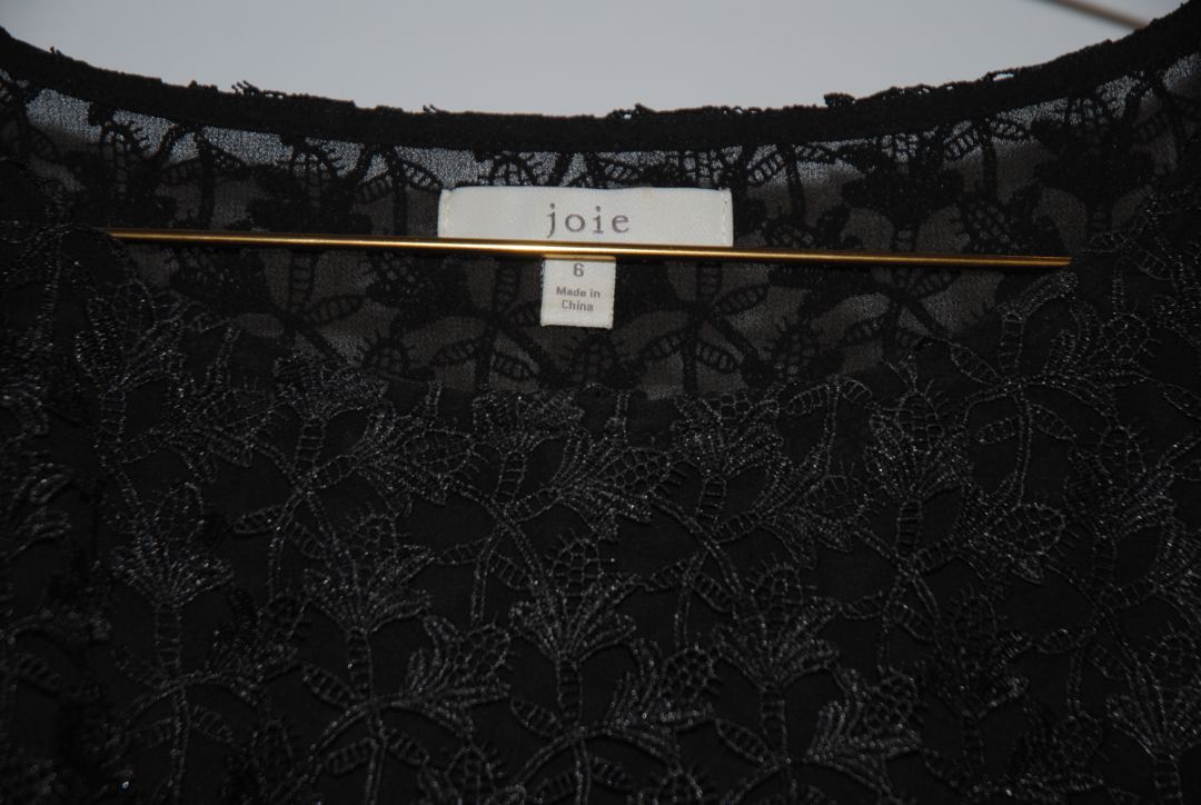 black Joie lace top, 6/S