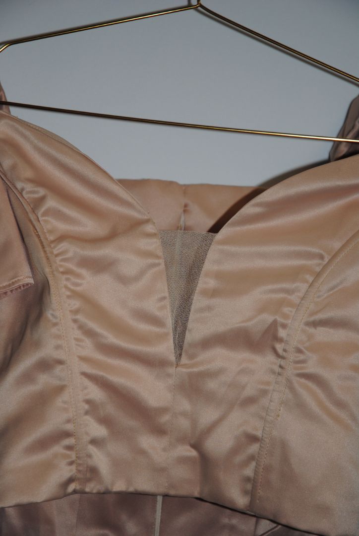 blush NA bustier top satin filipiniana, S