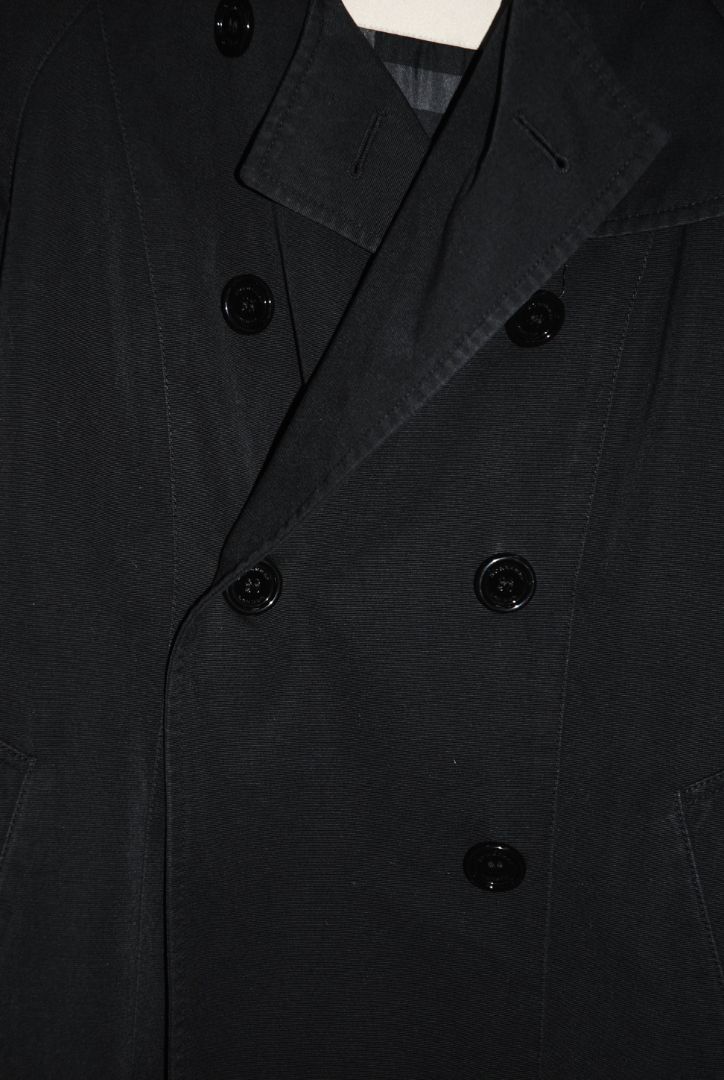 black Burberry black trench heritage coat, S