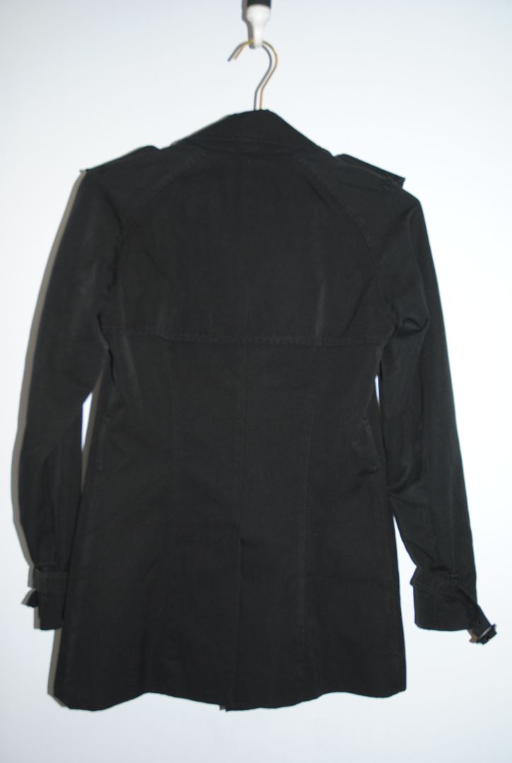 black Burberry black trench heritage coat, S