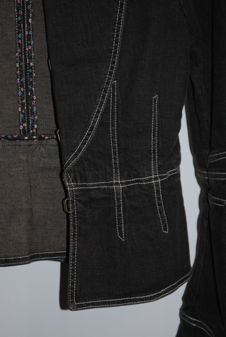 black denim Marc Jacobs military cropped jacket, 2
