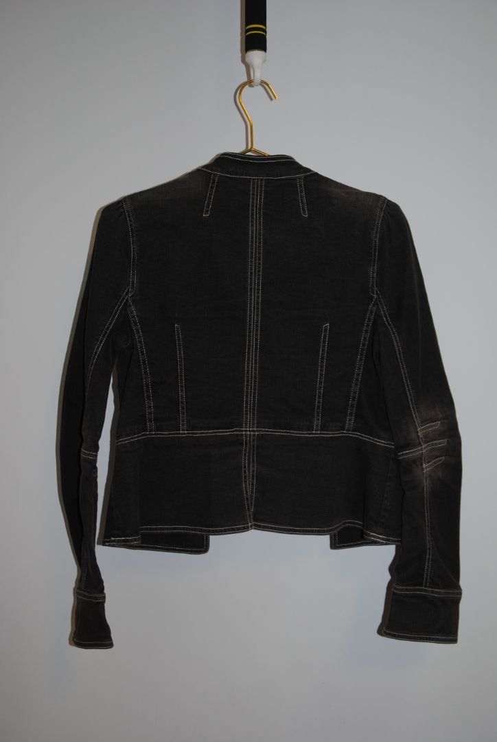 black denim Marc Jacobs military cropped jacket, 2