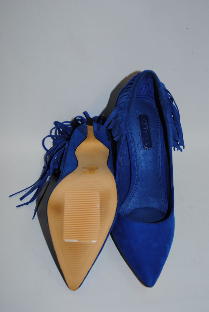 blue Topshop fringe pumps, 7