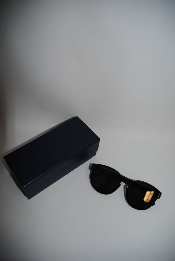 black Louis Vuitton 1.1 Millionaires Sunglasses, Lens Width: 51 mm Bridge: 22 mm Temple Length: 145 mm Fit: Oversized / Shield-style