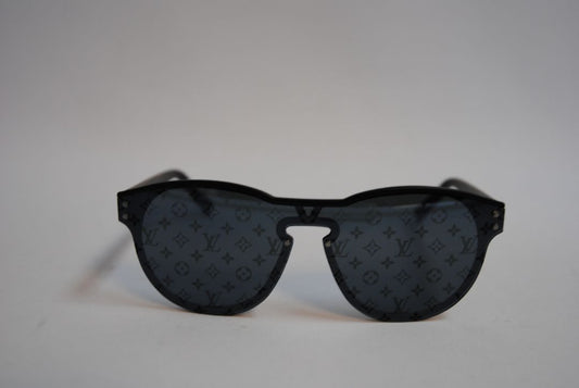 black Louis Vuitton 1.1 Millionaires Sunglasses, Lens Width: 51 mm Bridge: 22 mm Temple Length: 145 mm Fit: Oversized / Shield-style