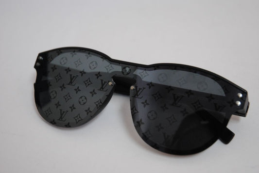 black Louis Vuitton 1.1 Millionaires Sunglasses, Lens Width: 51 mm Bridge: 22 mm Temple Length: 145 mm Fit: Oversized / Shield-style