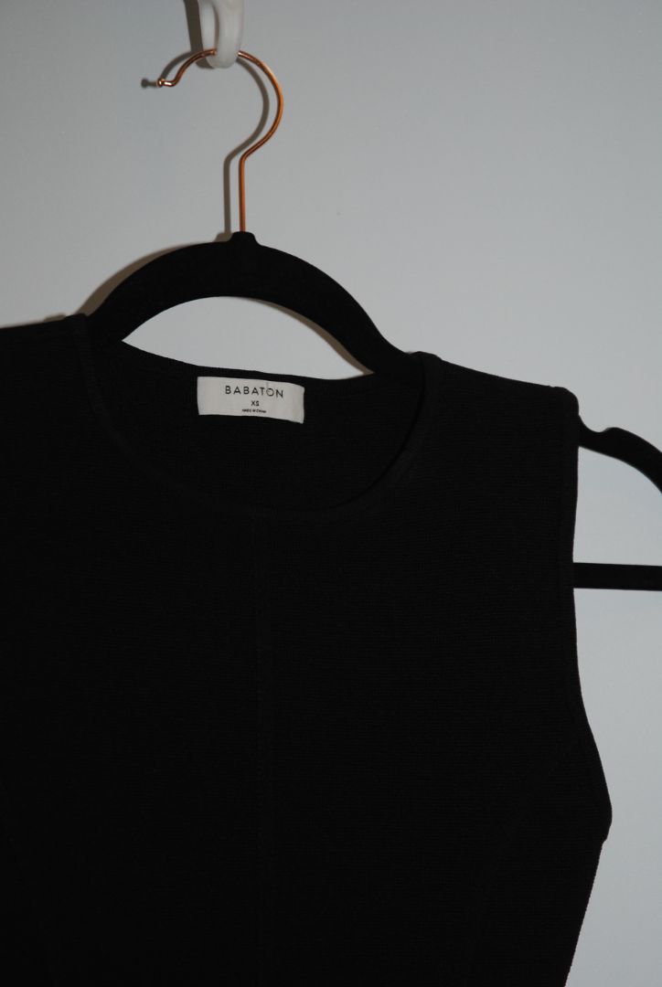 black Babaton crop shirt, xs