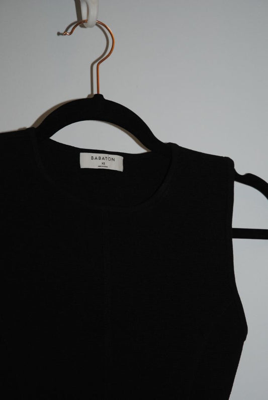 black Babaton crop shirt, xs