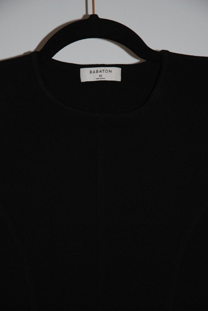 black Babaton crop shirt, xs