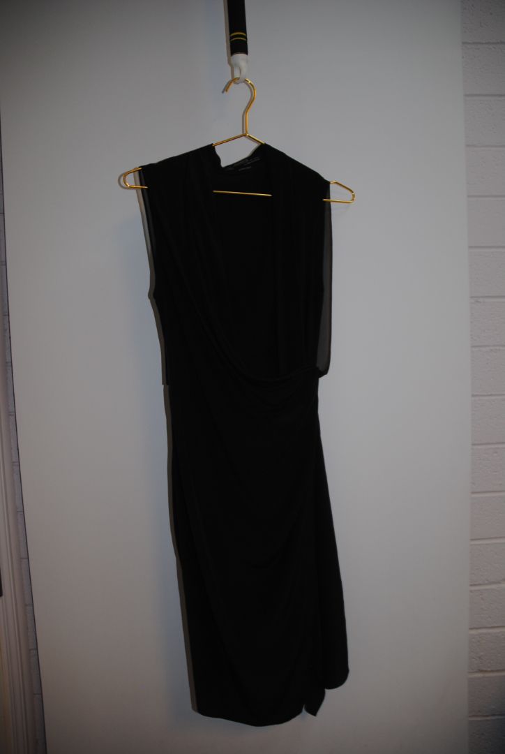 black All Saints silk wrap dress, 2