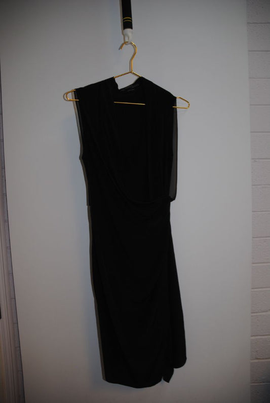 black All Saints silk wrap dress, 2
