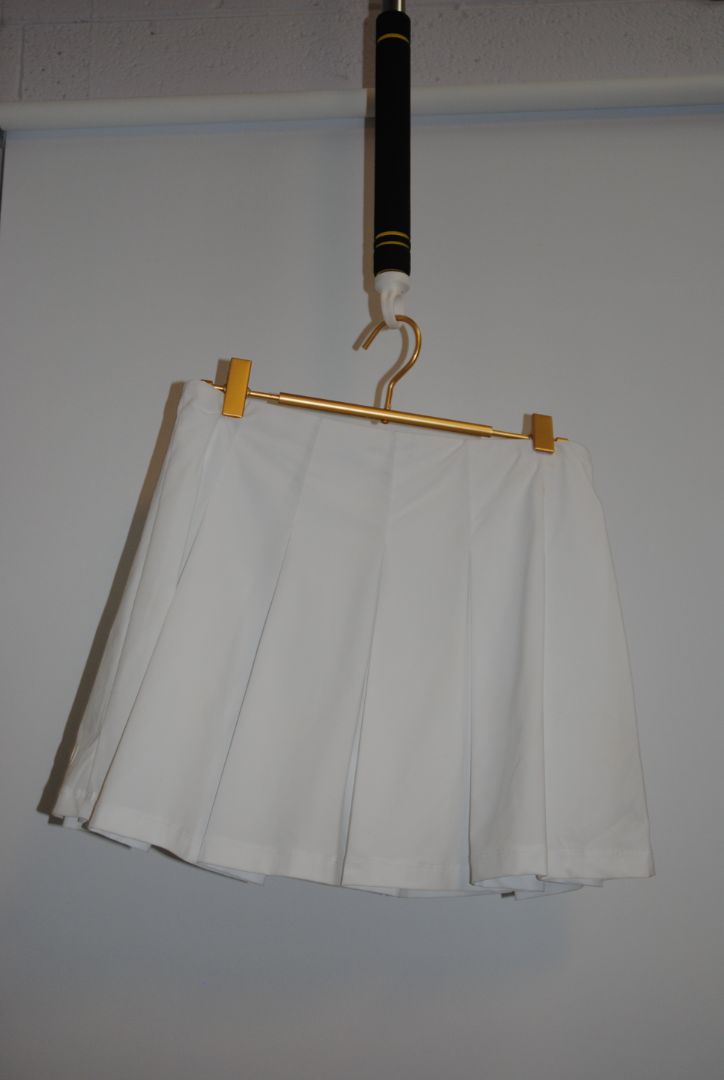 white Wilson pleated white skirt, S