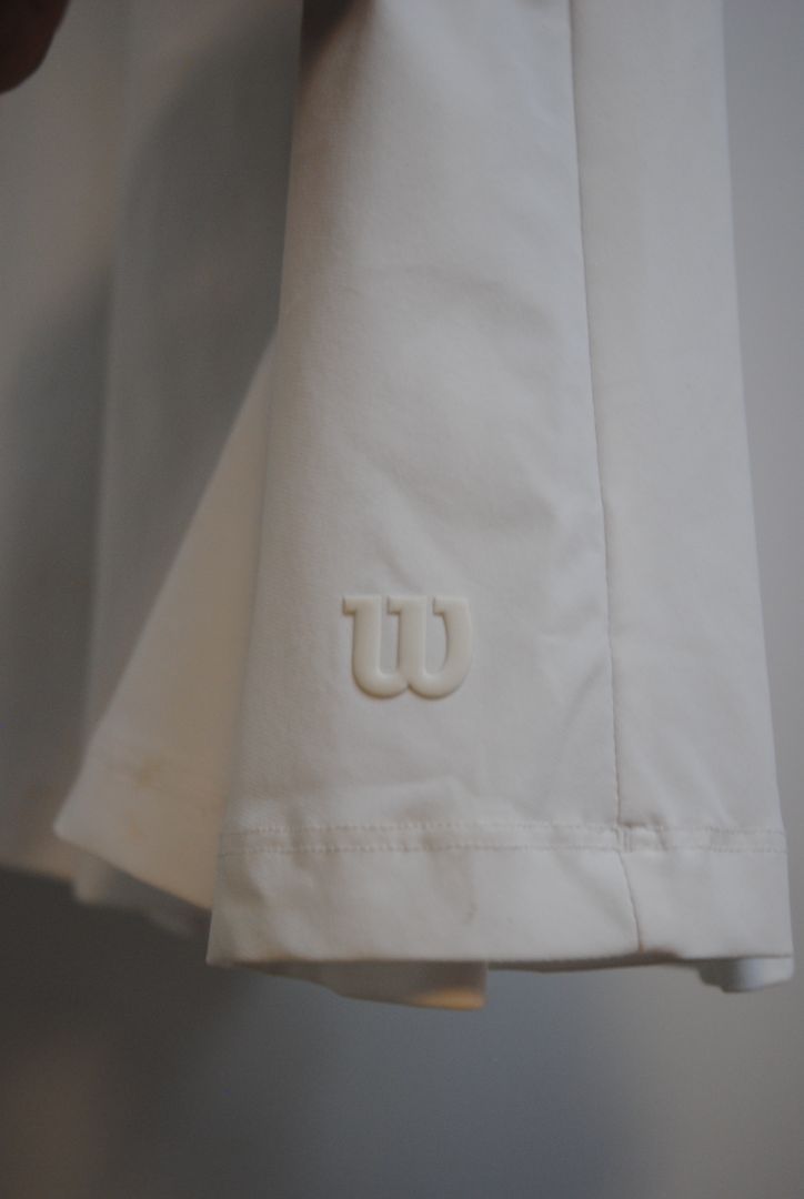 white Wilson pleated white skirt, S