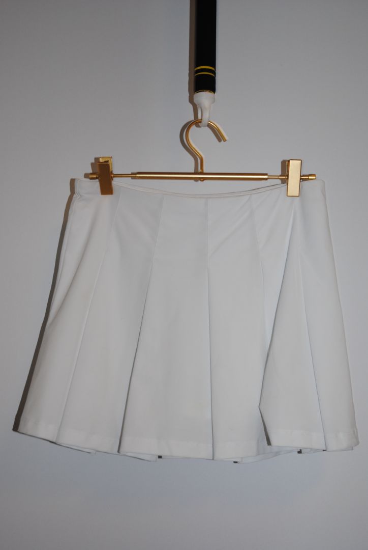 white Wilson pleated white skirt, S