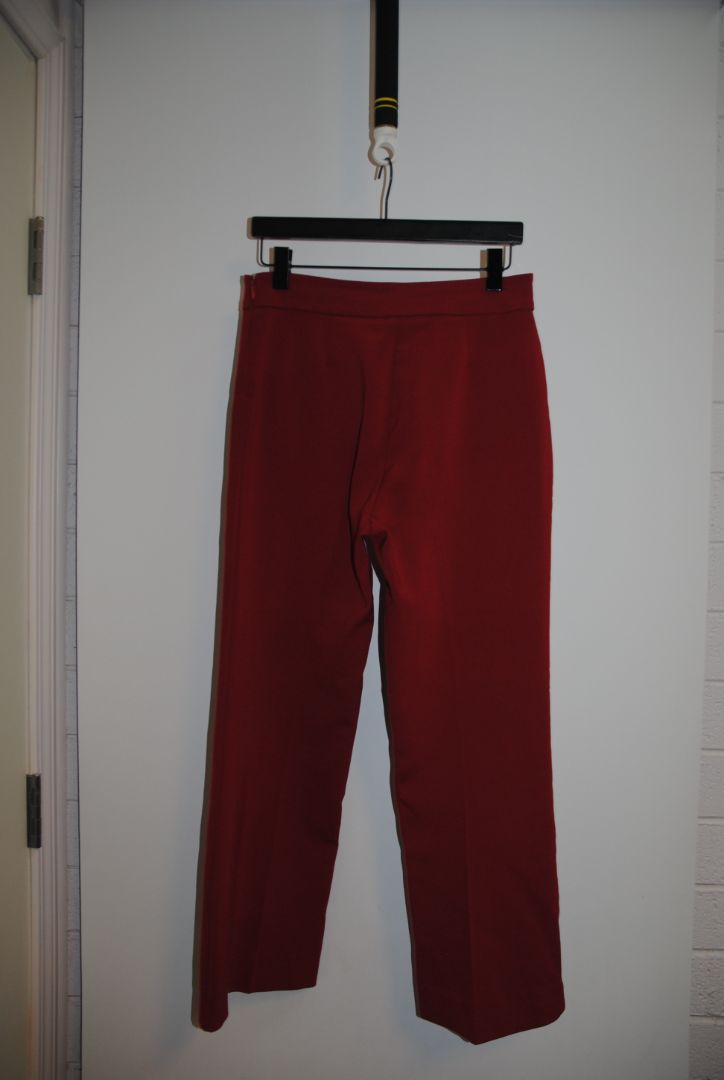 red Reformation wide leg pants, 📏 Dimensions (Approximate, Size Small): Waist: 26–27 in (elastic/stretch fit) Inseam: 30 in Rise: 10 in Length: 39 in Leg opening: 9 in