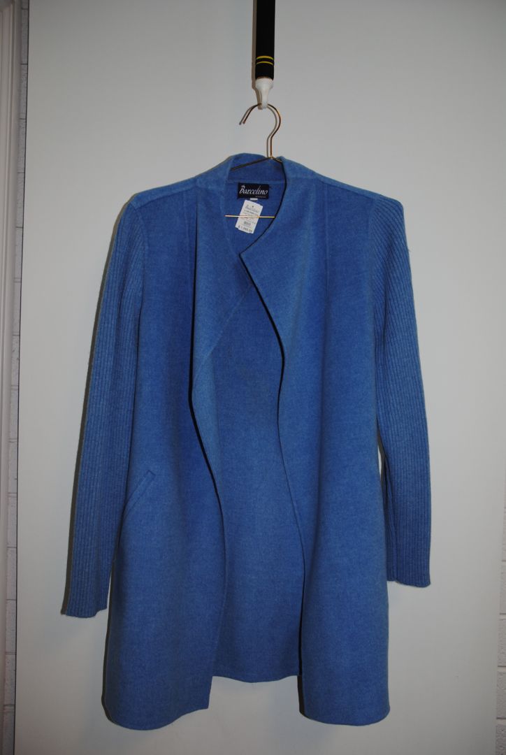 blue Barcelino wool cashmere coat, Large