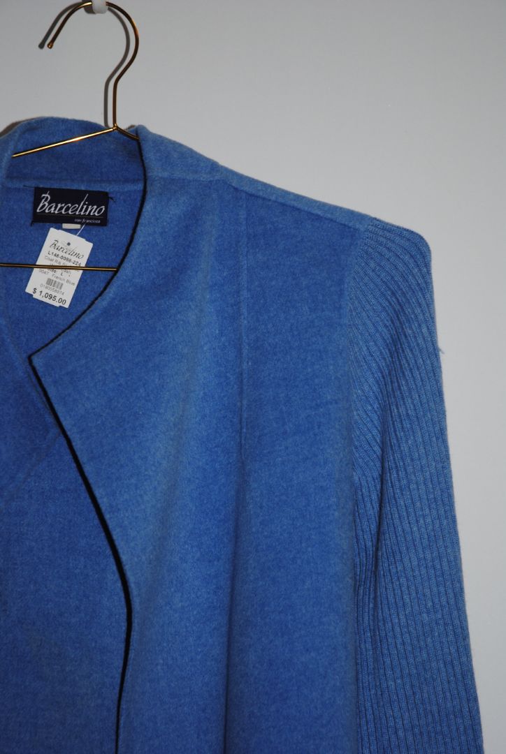 blue Barcelino wool cashmere coat, Large