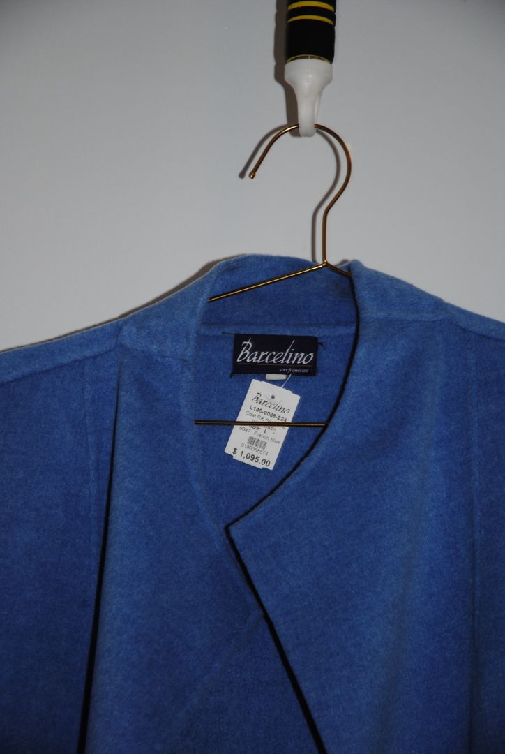 blue Barcelino wool cashmere coat, Large