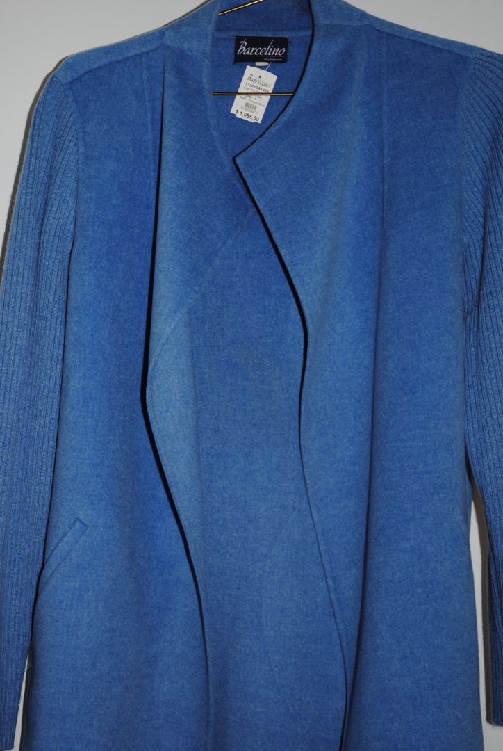 blue Barcelino wool cashmere coat, Large