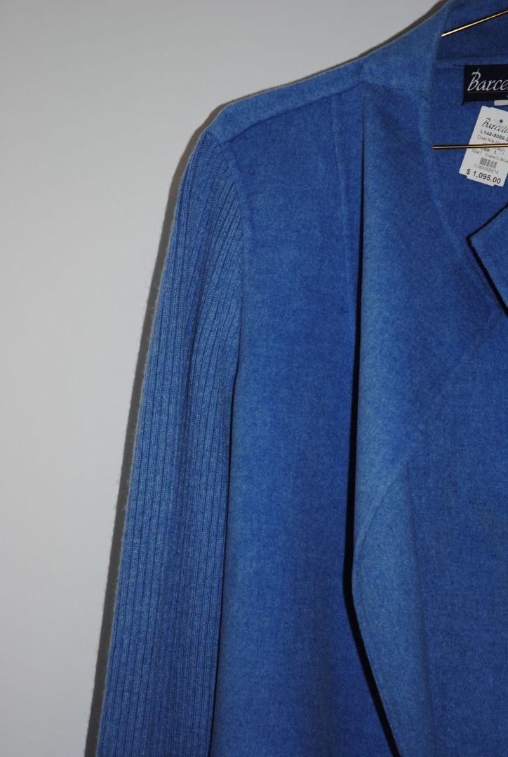blue Barcelino wool cashmere coat, Large