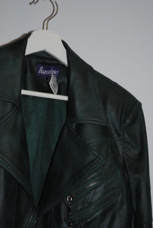 emerald green Barcelino moto jacket, 12