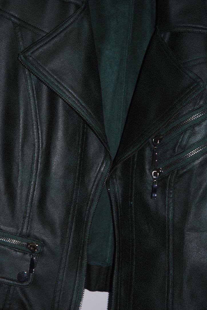 emerald green Barcelino moto jacket, 12