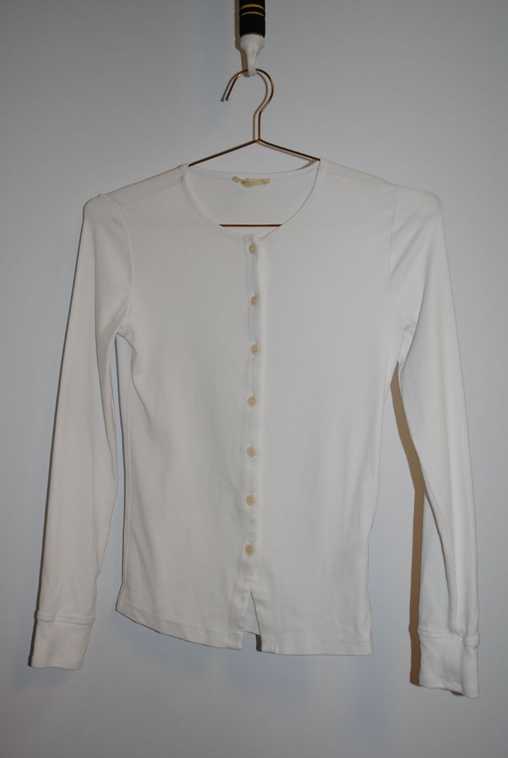 white Madewell button up shirt, xs