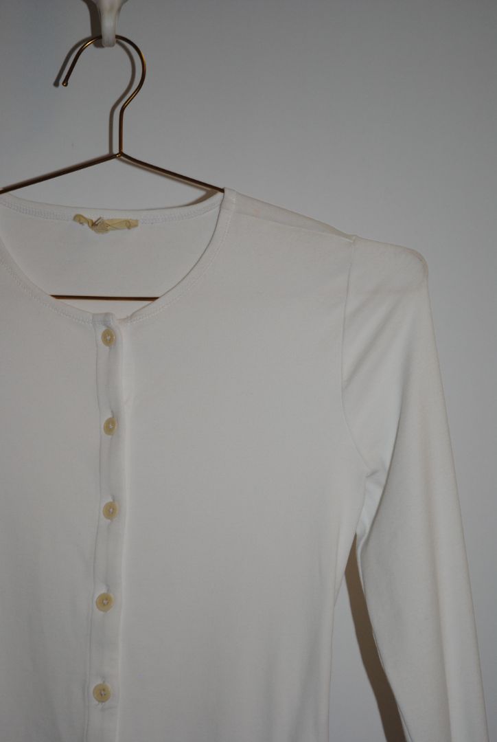 white Madewell button up shirt, xs
