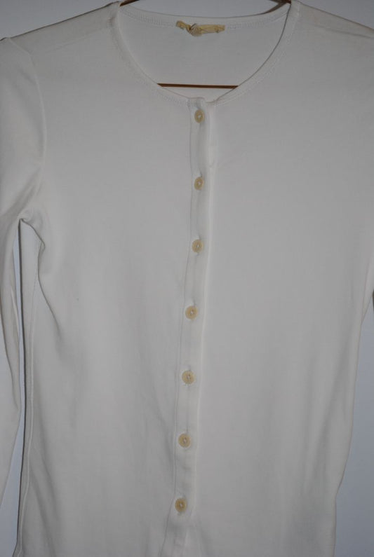 white Madewell button up shirt, xs