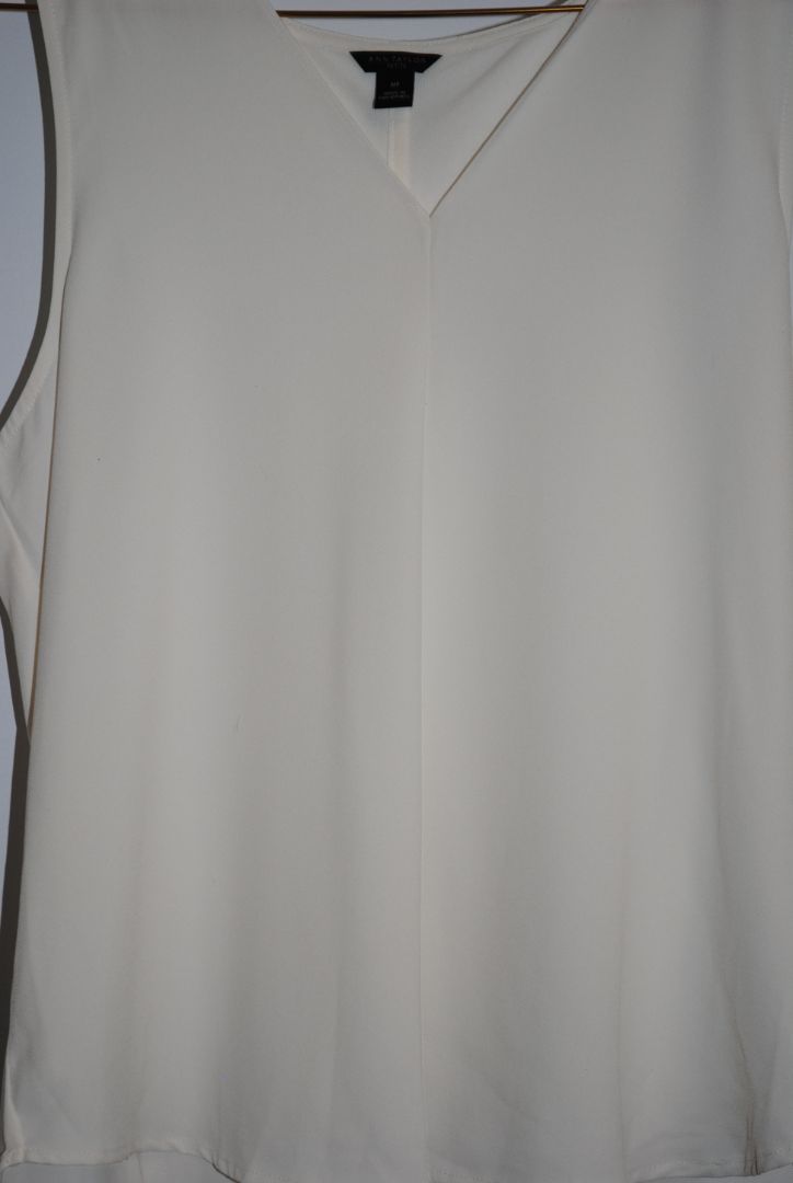 white Ann Taylor v neck shell, MP