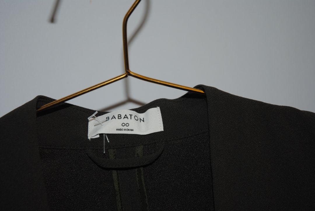 olive green Babaton open top blazer, 00