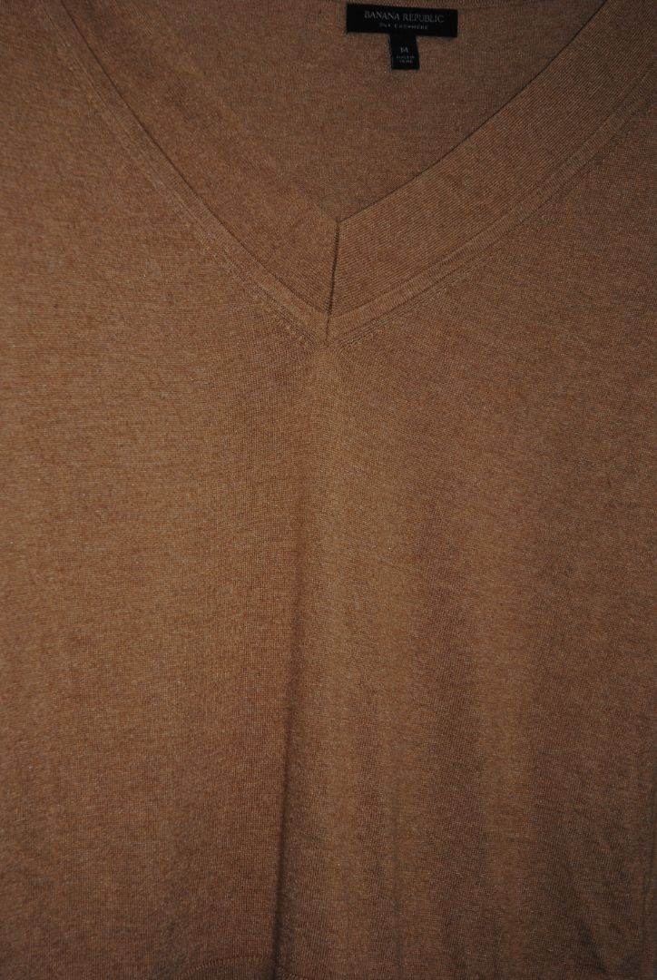 camel Banana Republic silk cashmere blend sweater