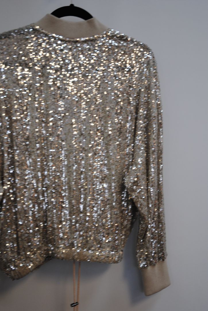 champagne silver BB Dakota by Steve Madden bomber jacket, M