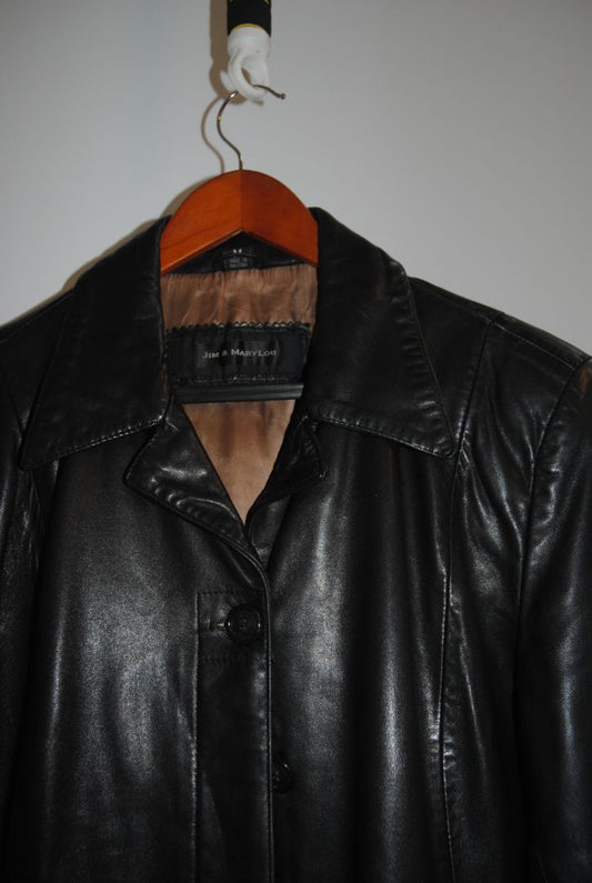 black Jim & Marylou leather jacket, L