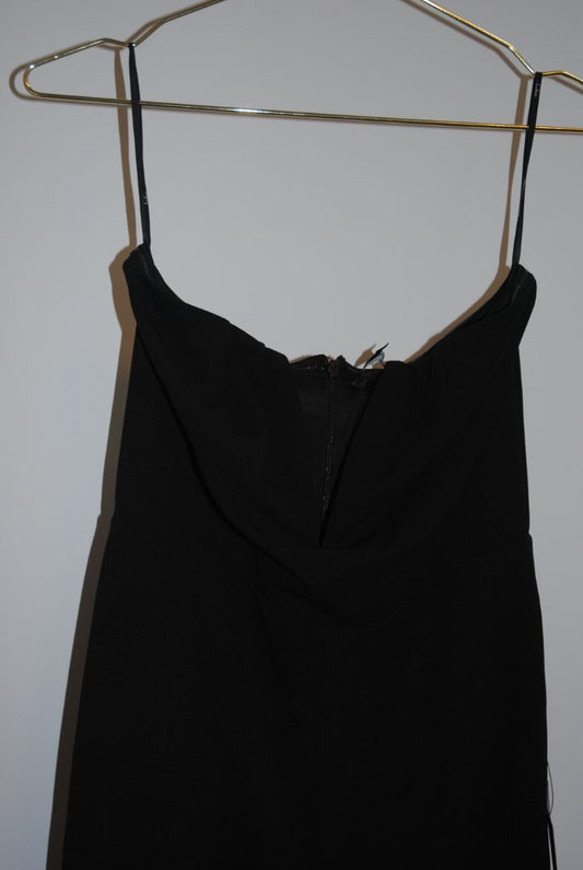 black Lulus strapless jumpsuit, M