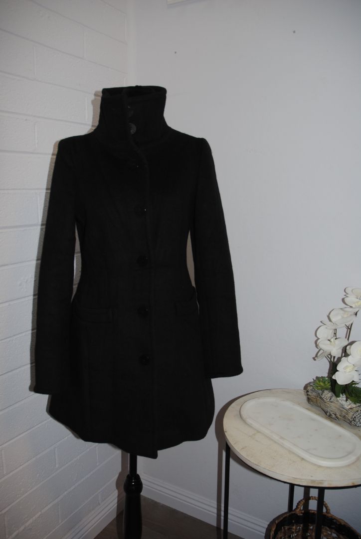 Joan & David Black Wool Coat S