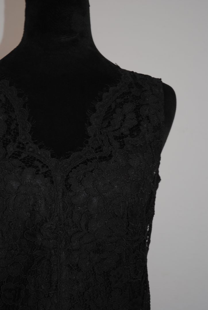 DKNY Black Floral Lace Sleeveless Top 4