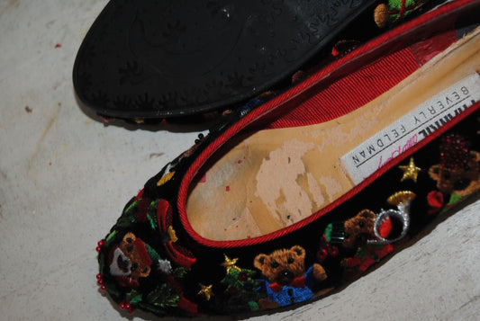 black multi Frankie and Baby Beverly Feldman flats, 6B