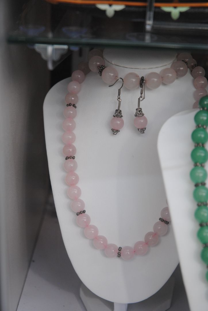 rose quartz NA rose quartz 3 piece set