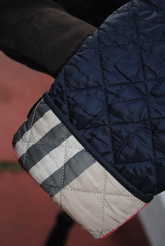 navy Burberry London quilted jacket