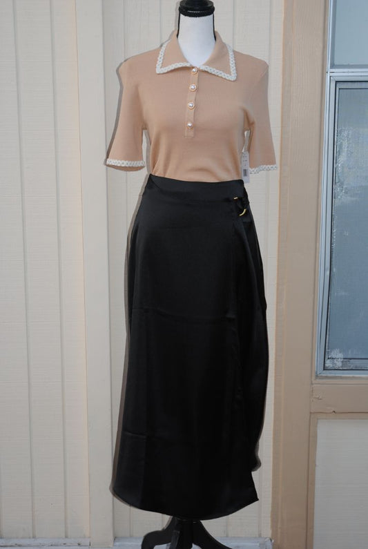 black INC satin skirt, S