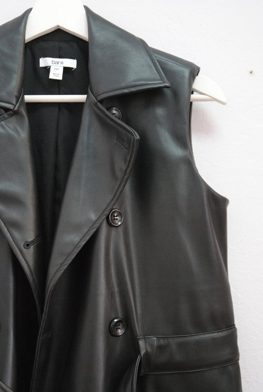 black Bar III leather vest , P XS