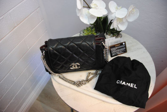 Chanel bubble quilted accordion flap bag