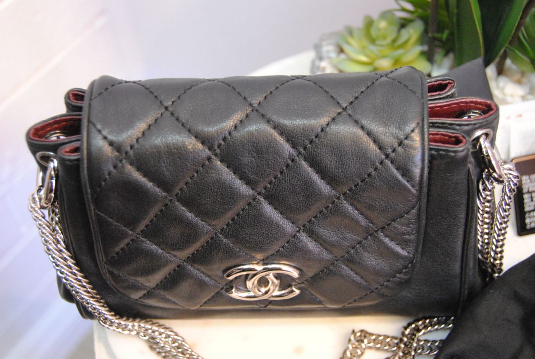 Chanel bubble quilted accordion flap bag