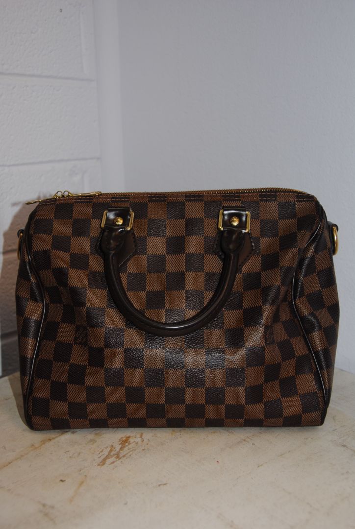 Louis Vuitton Ebene Speedy Bandouliere 25 with strap
