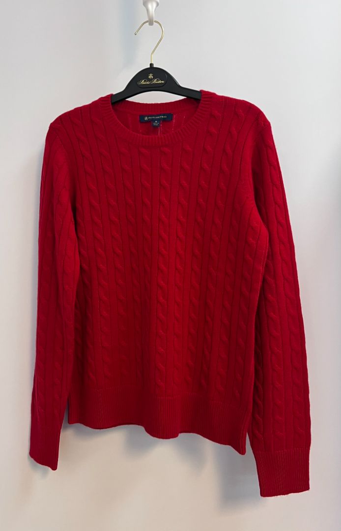 Brooks Brothers Red Cashmere Sweater, Medium NWT