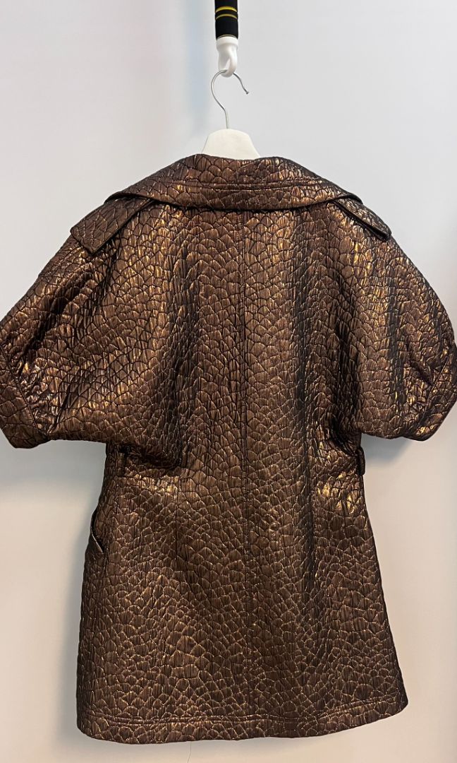 brown metallic Annva buttoned jacket, M