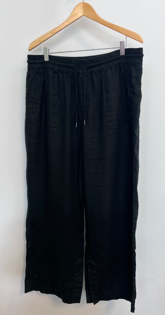 black Athelta linen pants, L