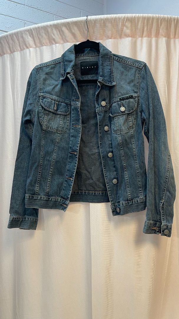 dark denim Sisley denim jacket, XS